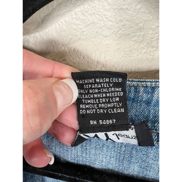 New York Jeans Sleeveless Denim Dress With Button-Front & Pockets Sz 12 - Picture 9 of 14